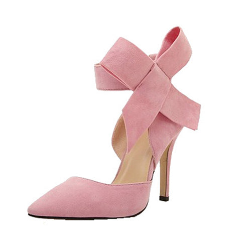 Big Bow Pumps Women Thin High Heel Shoes For Party Festival - ROUTINE FASHION